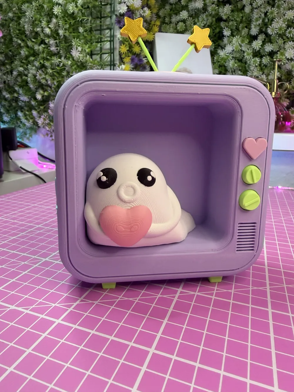 Boo TV - Silly cute Ghost - Free 3D Print Model - MakerWorld