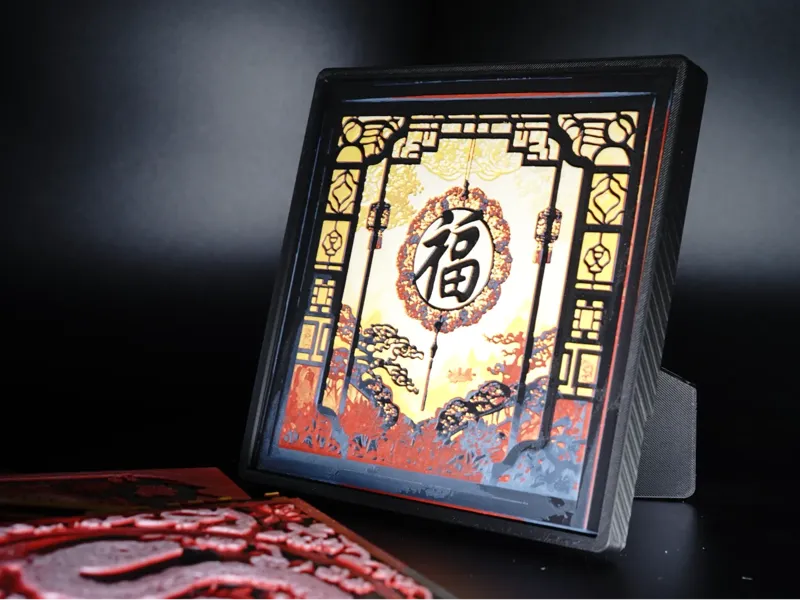 可摆放可挂墙一体打印浮雕画框