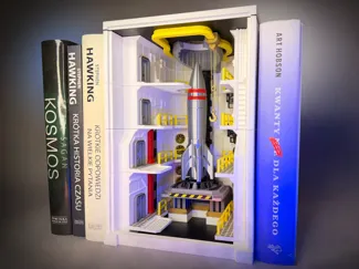Mechanical Rocket Silo Book Nook