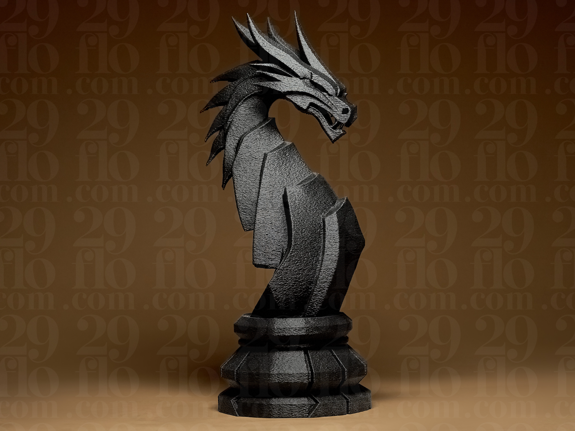 Geometric Dragon Statuette