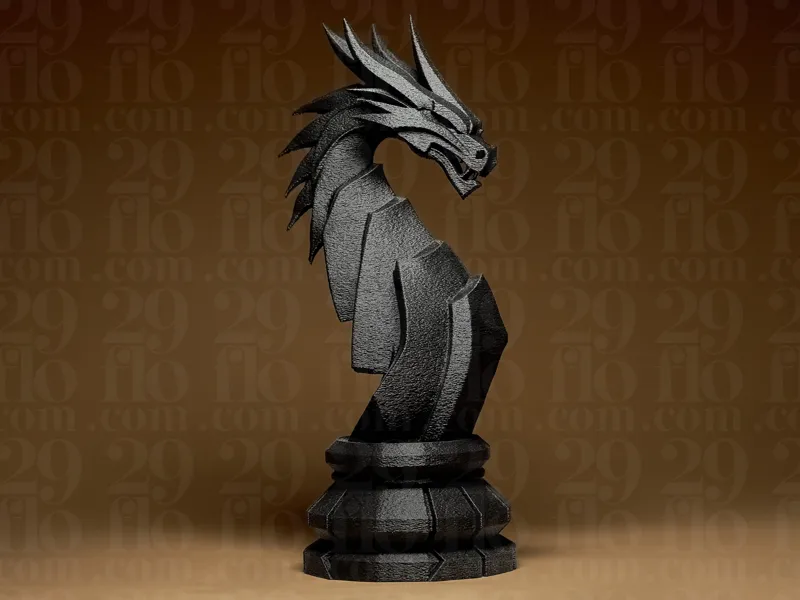 Geometric Dragon Statuette
