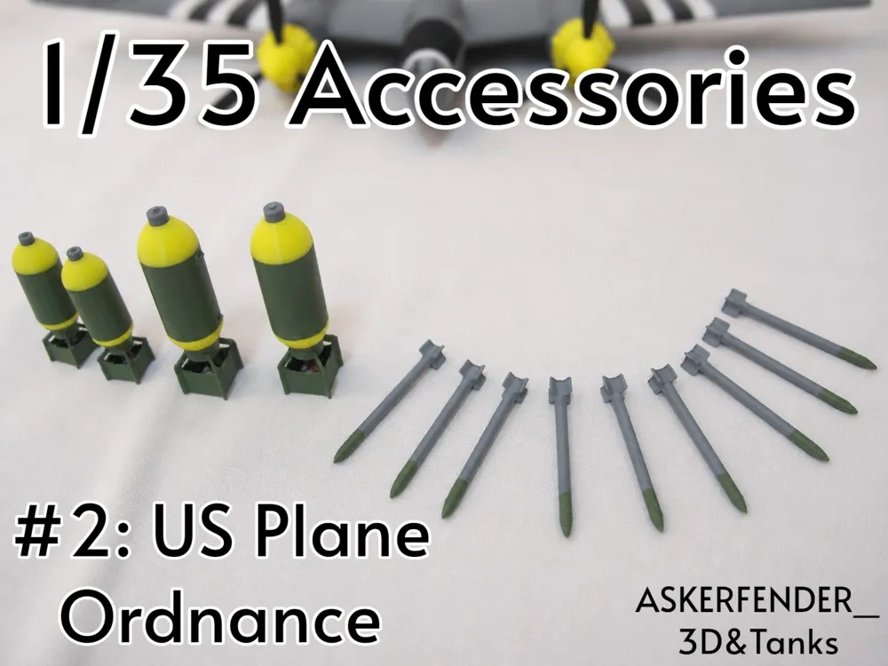 Soporte: 1/35 WW2 Basic US ordnance. Referencia del modelo original.
