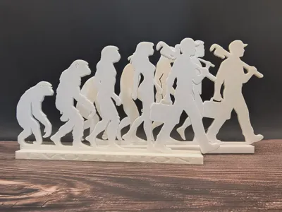 Human Evolution to Plumber Silhouette