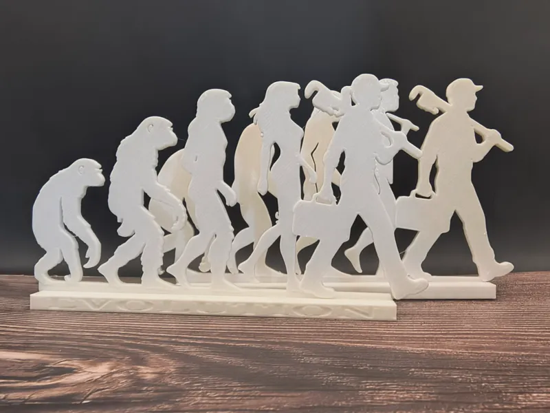 Human Evolution to Plumber Silhouette