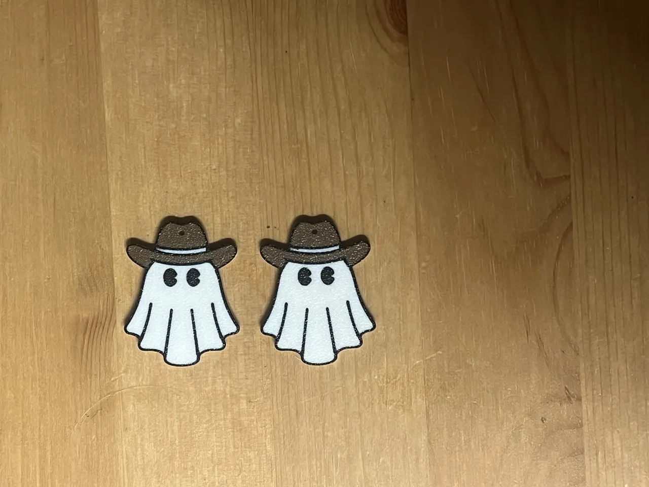 cowboy ghost earrings view 2