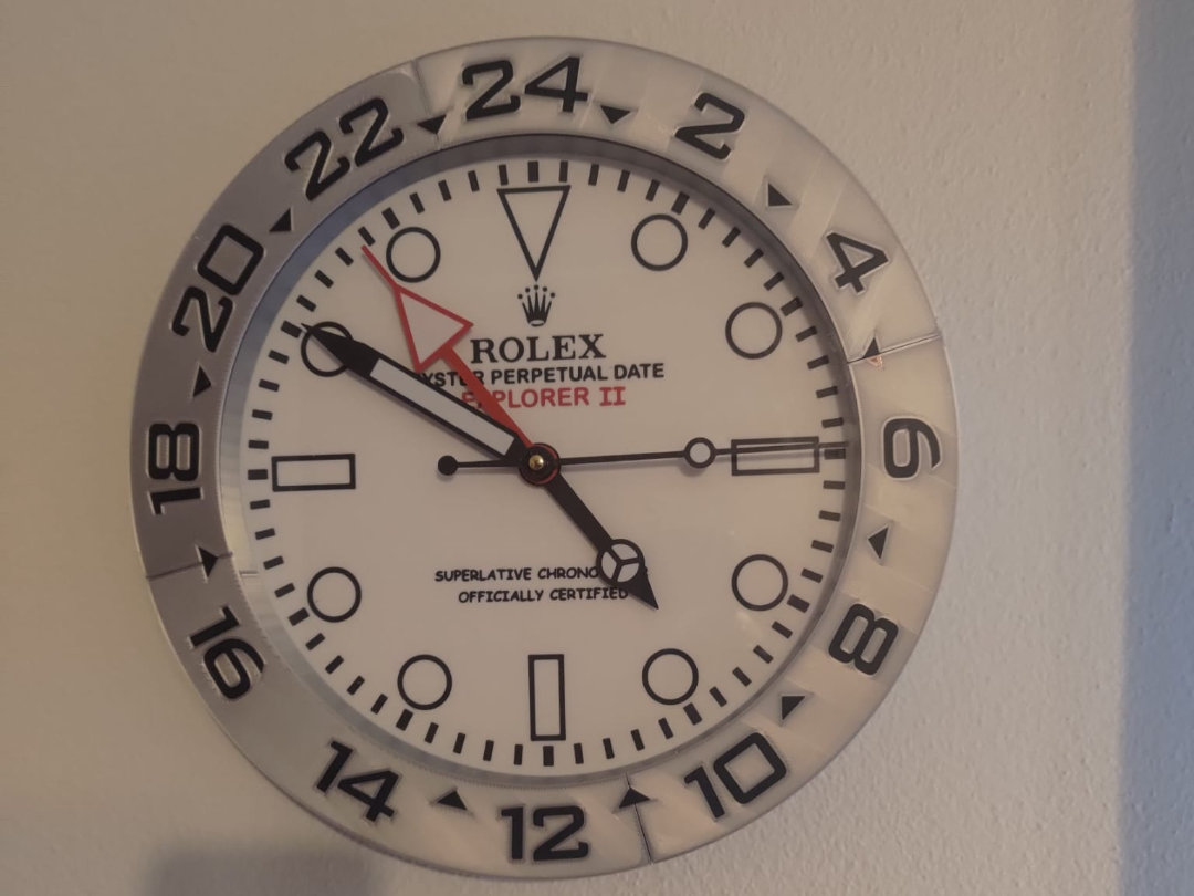 Rolex  Explorer2   Wall Clock 250/331mm con vetro 