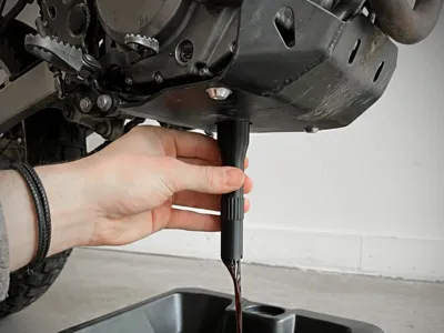 Spill-Free Motorcycle Oil Drain Funnel