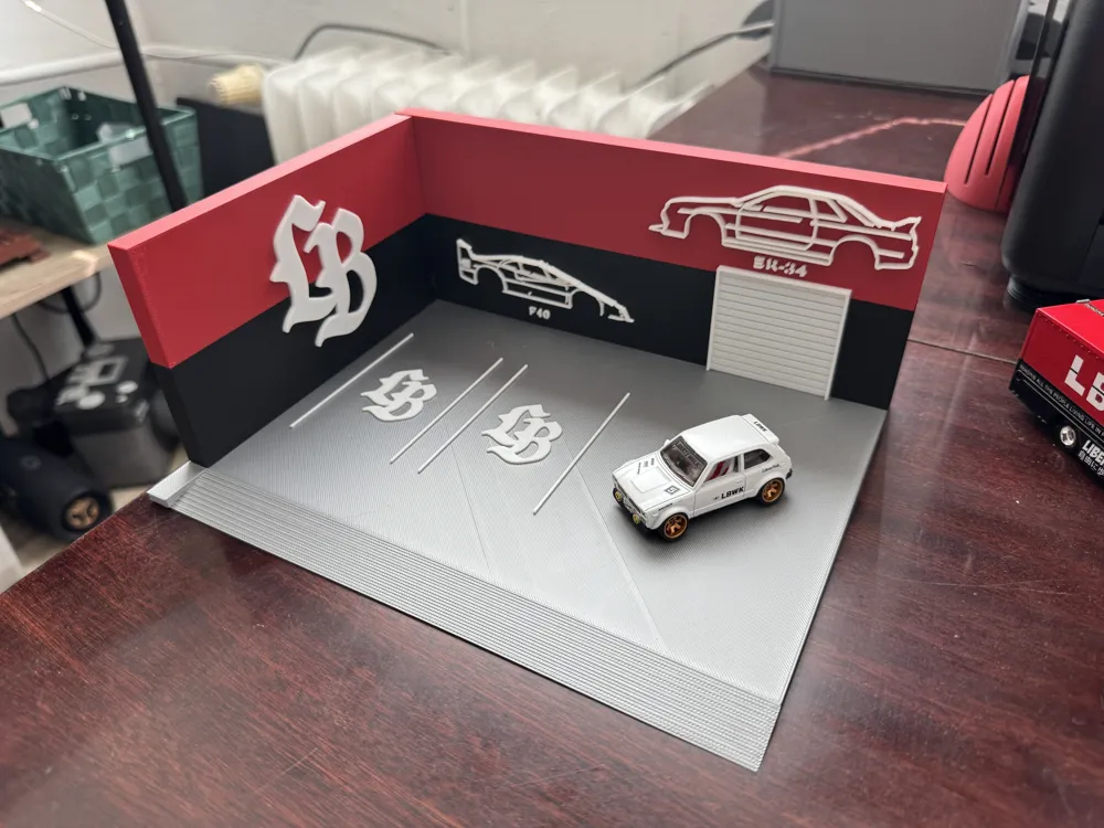 LBWK #1 garage for car 1/64 ,1:64 (Hotwheels ...) by Tomik_808 ...