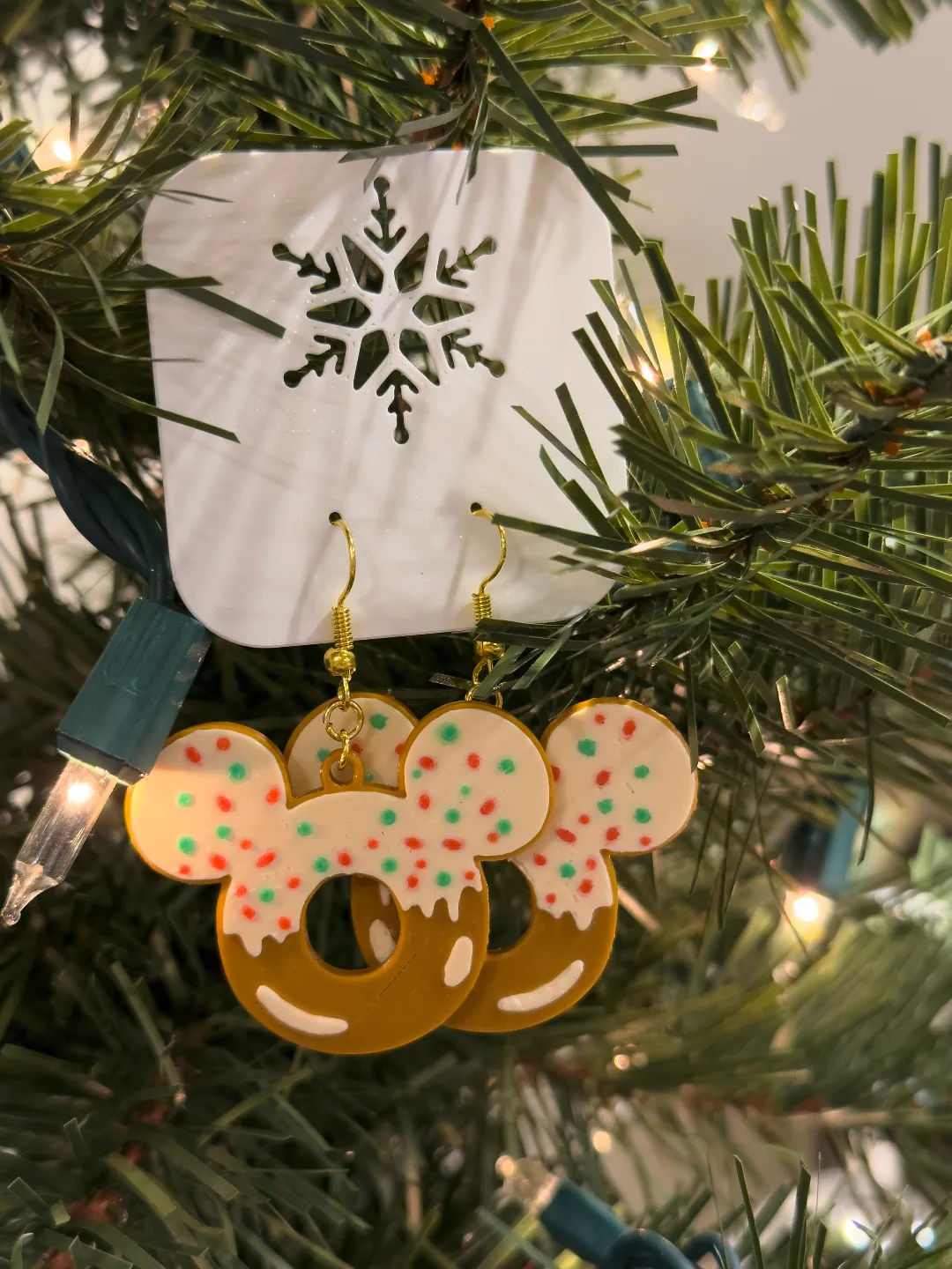 Mickey Mouse Donut Earrings view 2