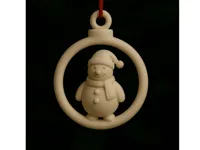 Bonhomme de neige dans un cadre rond — photo 2