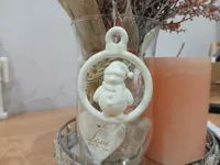 Bonhomme de neige dans un cadre rond — photo 3