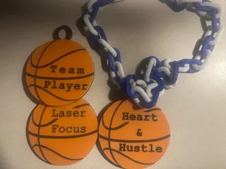 Basketball Award Pendant Necklace