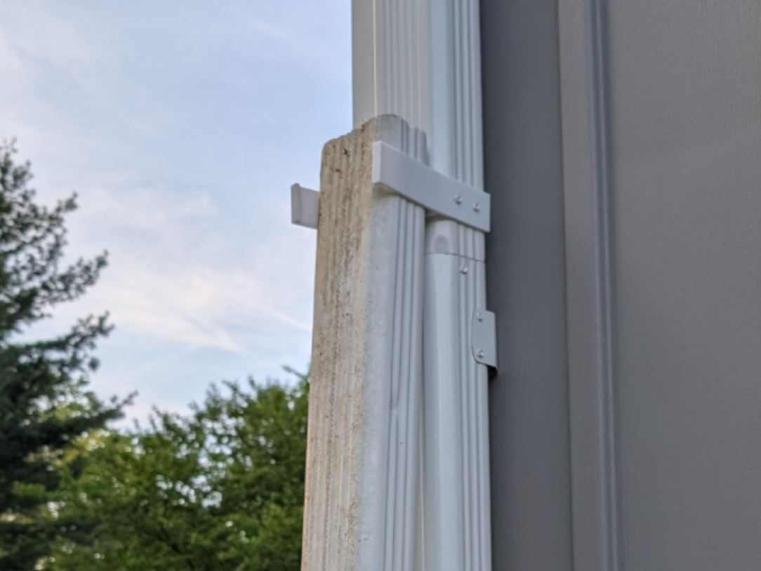 Raised Downspout Holder – 4” – Mower Clearance