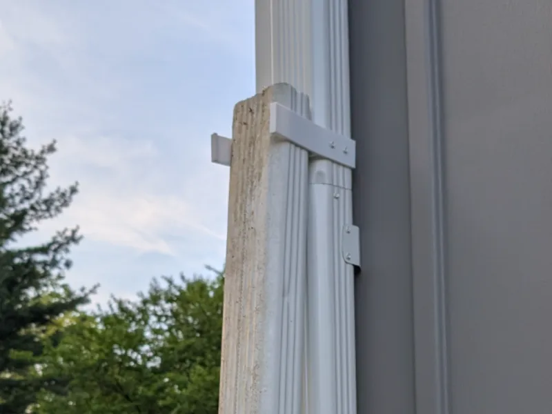 Raised Downspout Holder – 4” – Mower Clearance