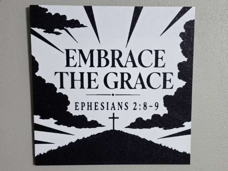 Embrace The Grace Ephesians 2:8-9 Wall Decor
