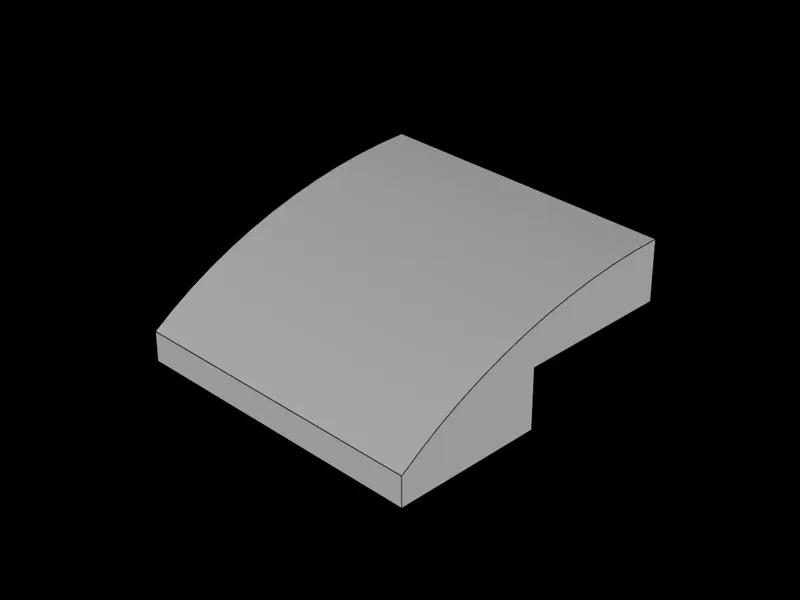 Brick Compatible Slope Brick Curved 2 x 2 x 0.667