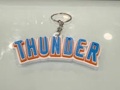 OKC Thunder Raised Letters Jersey Font Logo