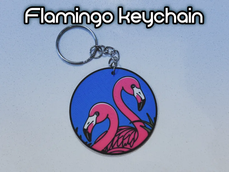 Flamingo Keychain