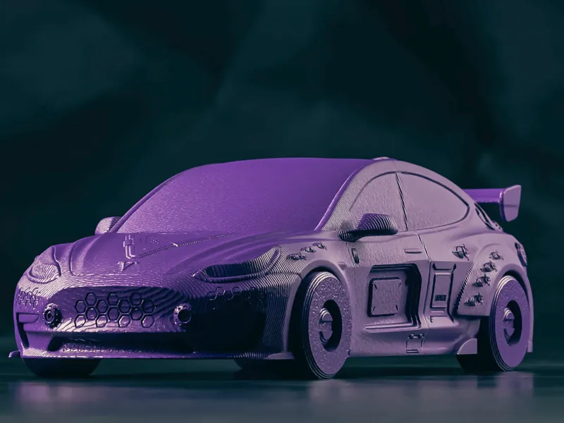 Tesla Model 3 Cyberpunk 100% FDM Printed