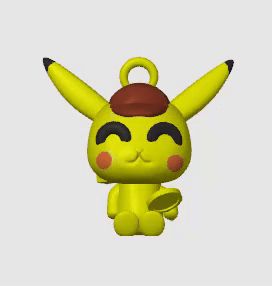 (AMS) Detective Pikachu Keychain