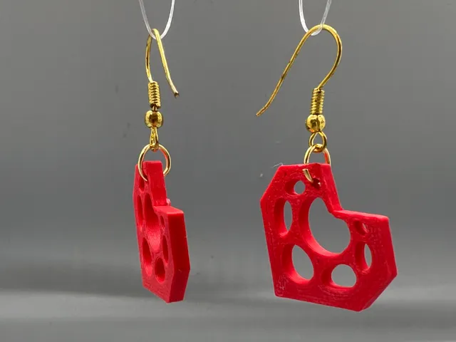 Voronoi Heart Earrings
