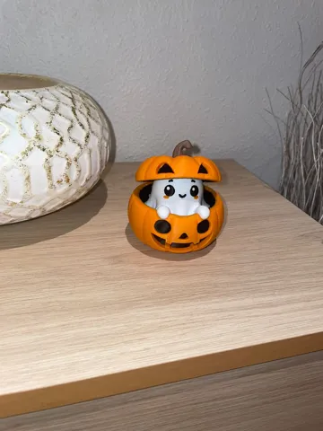 Adorno temático: Kawaii Ghost Inside Pumpkin – Halloween Decoration — vista de referencia 4