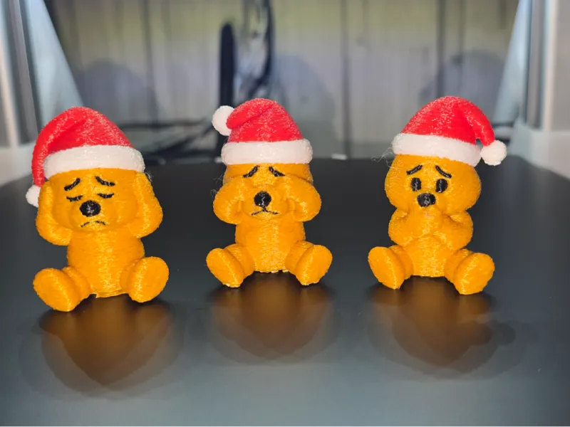 xmas see no hear no speak no evil teddy bears