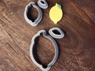 lemon with leaf earring cutter