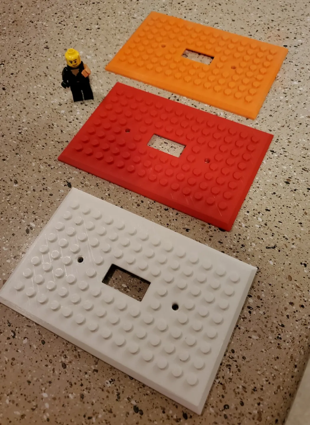 Single toggle brick light switch plate view 3
