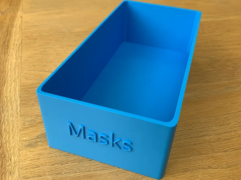 Facemask storage bin