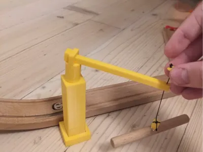 Brio/Ikea/LIDL train crane for lifting cargo