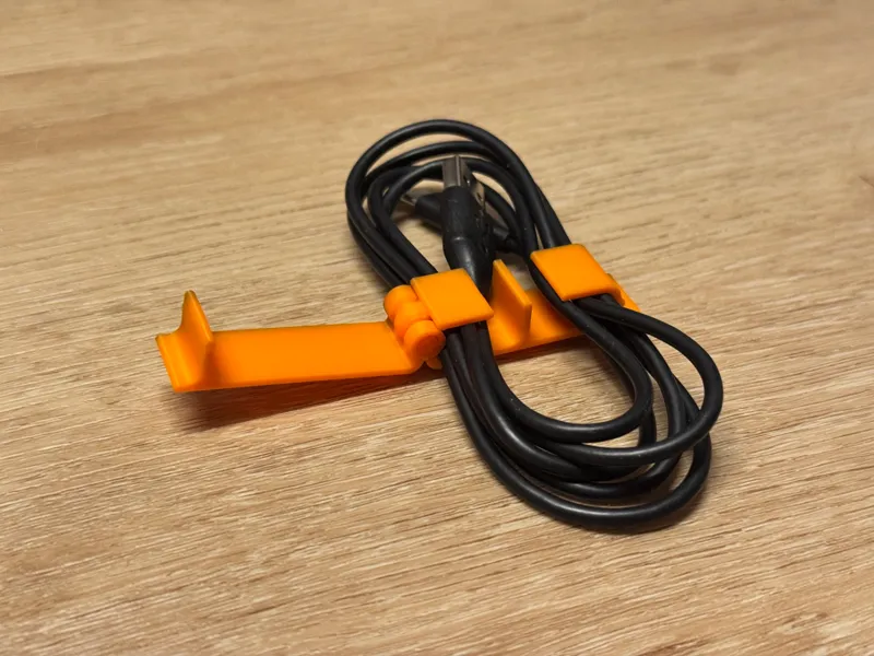 Cable clip with hinge, print-in-place (3 sizes)