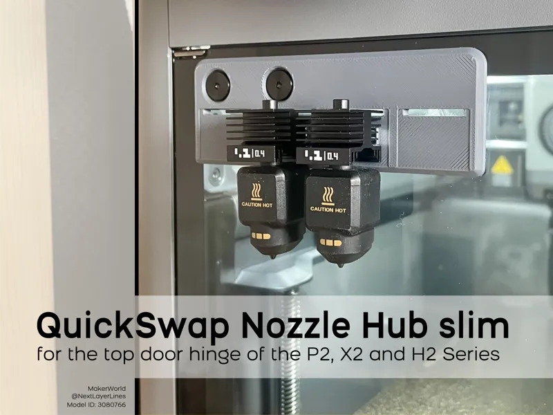 QuickSwap Nozzle Hub slim - for the top door hinge
