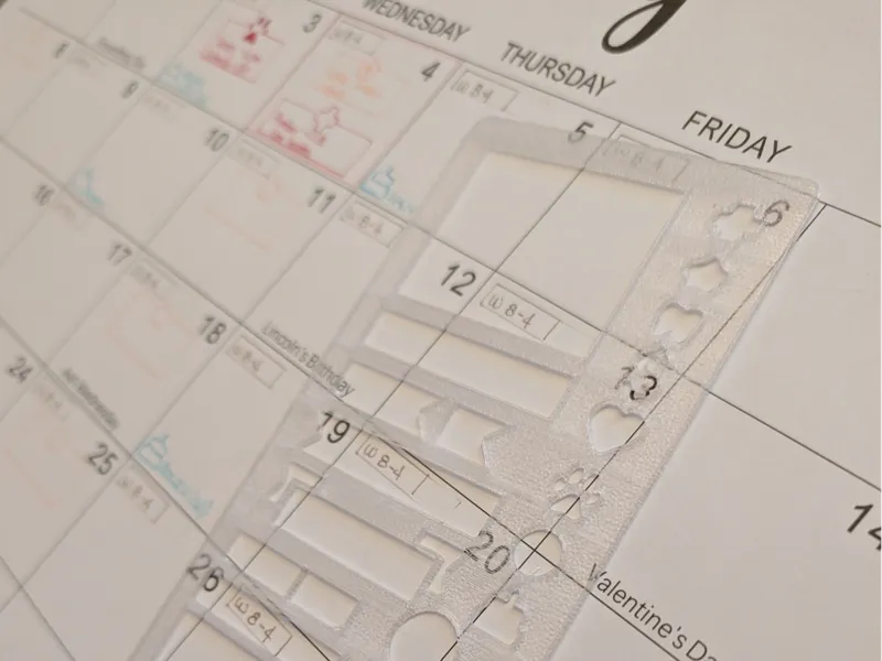 Calendar Stencil