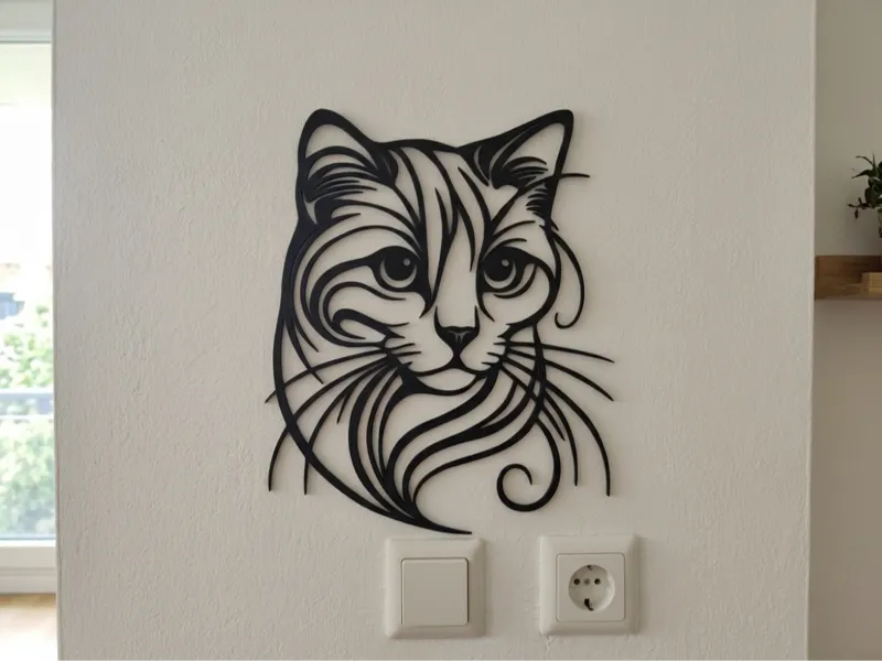 Gato Elegante de Parede