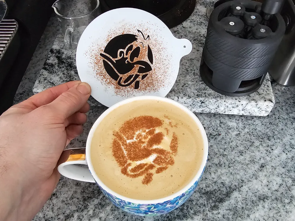 Perfect Daffy Duck Latte Art Stencil by Perfect Prints - MakerWorld