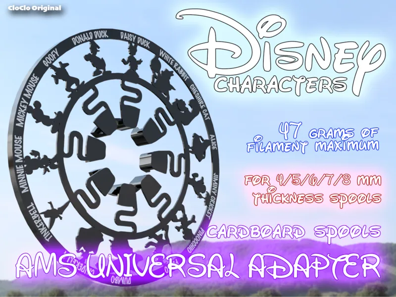 AMS Cardboard spools UNIVERSAL ADAPTER Disney