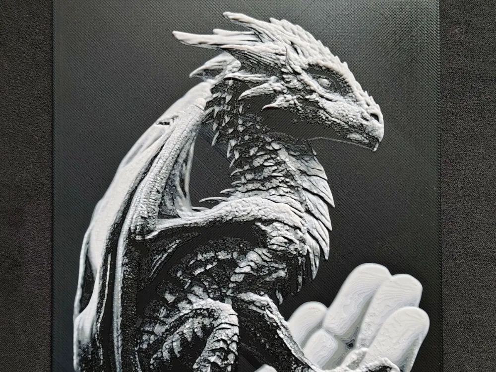 Lill Dragon HueForge - Free 3D Print Model - MakerWorld