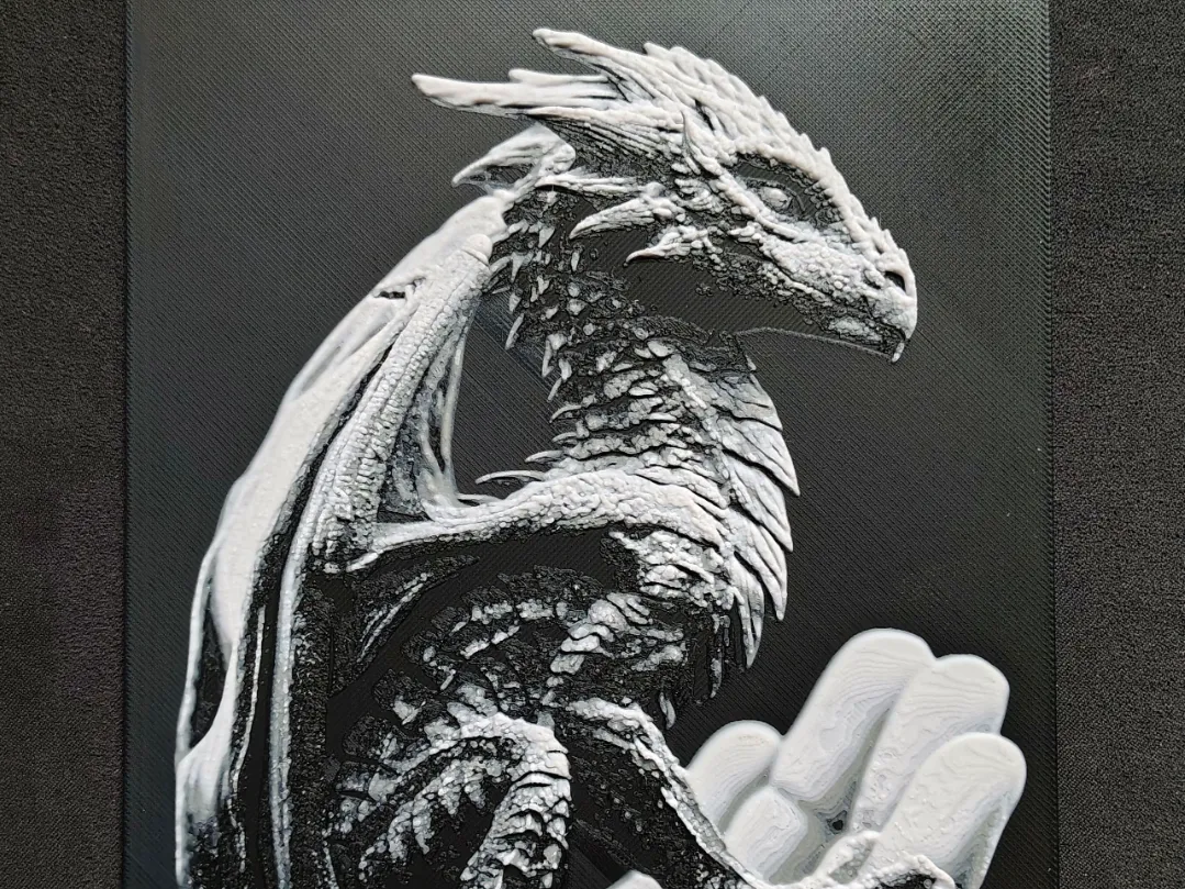 Lill Dragon HueForge - Free 3D Print Model - MakerWorld