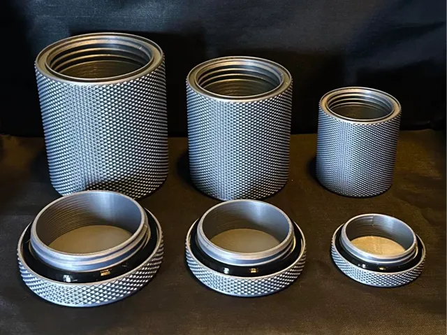 Tall Rugged Threaded Container Set - TPU Gaskets