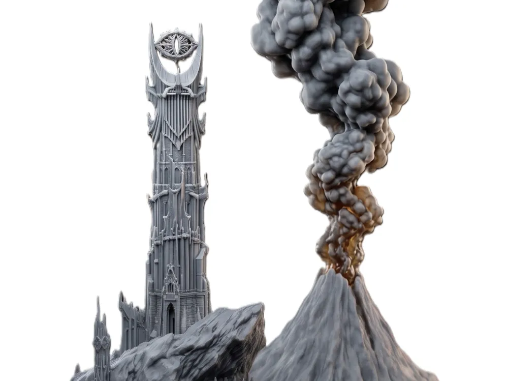Soporte: Barad-dûr & Mount Doom – Land of Mordor. Referencia del modelo original.