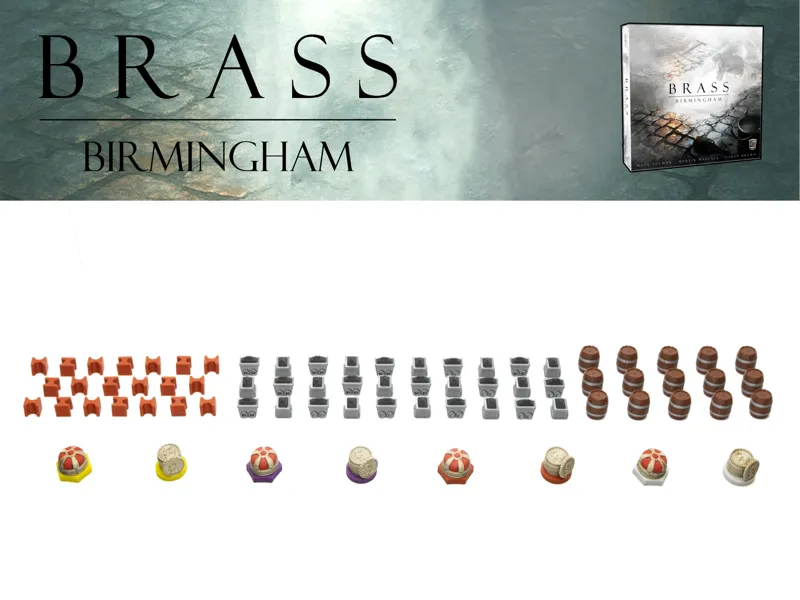 Brass: Birmingham/ Lancashire resource tokens