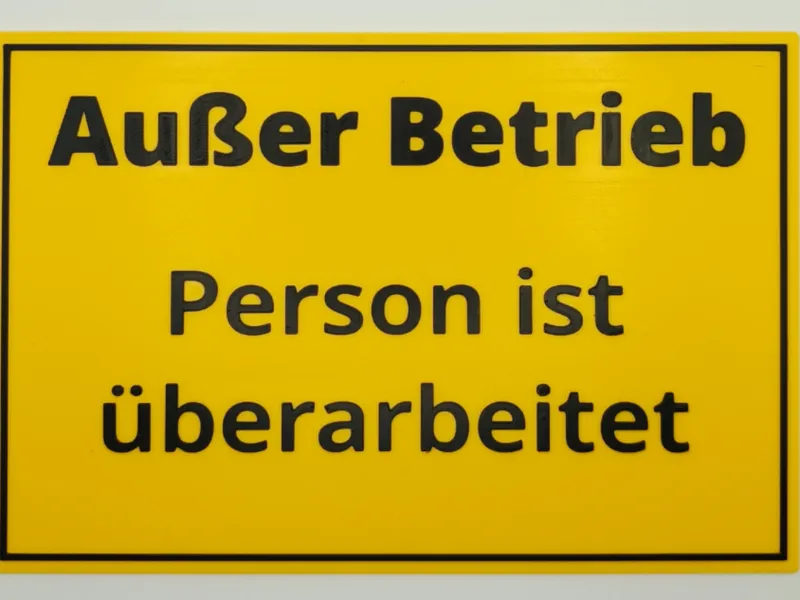 Außer Betrieb Person