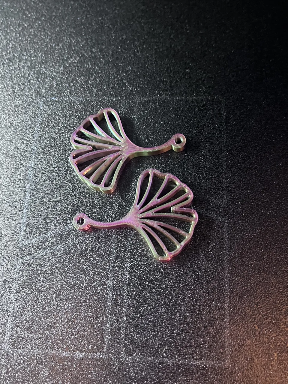 Elegant Ginkgo Leaf Earrings – Quick Print view 3