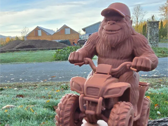 Sasquatch riding an ATV