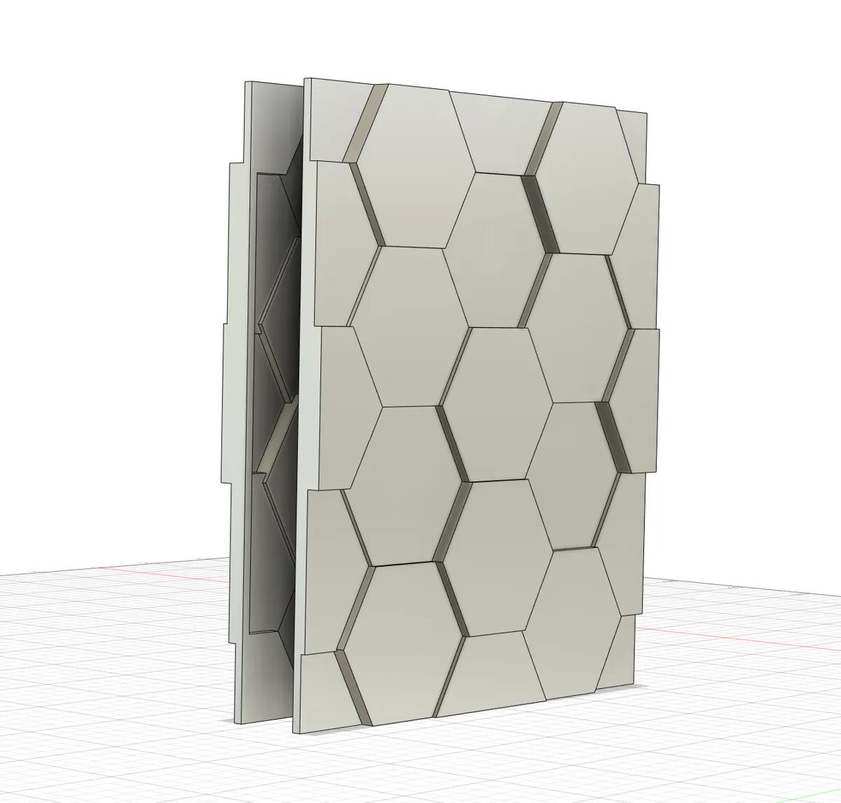 Panneau mural 3D hexagonal (2 pièces) 11,55x13,33