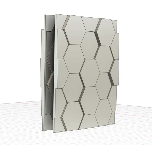 Panneau mural 3D hexagonal (2 pièces) 11,55x13,33