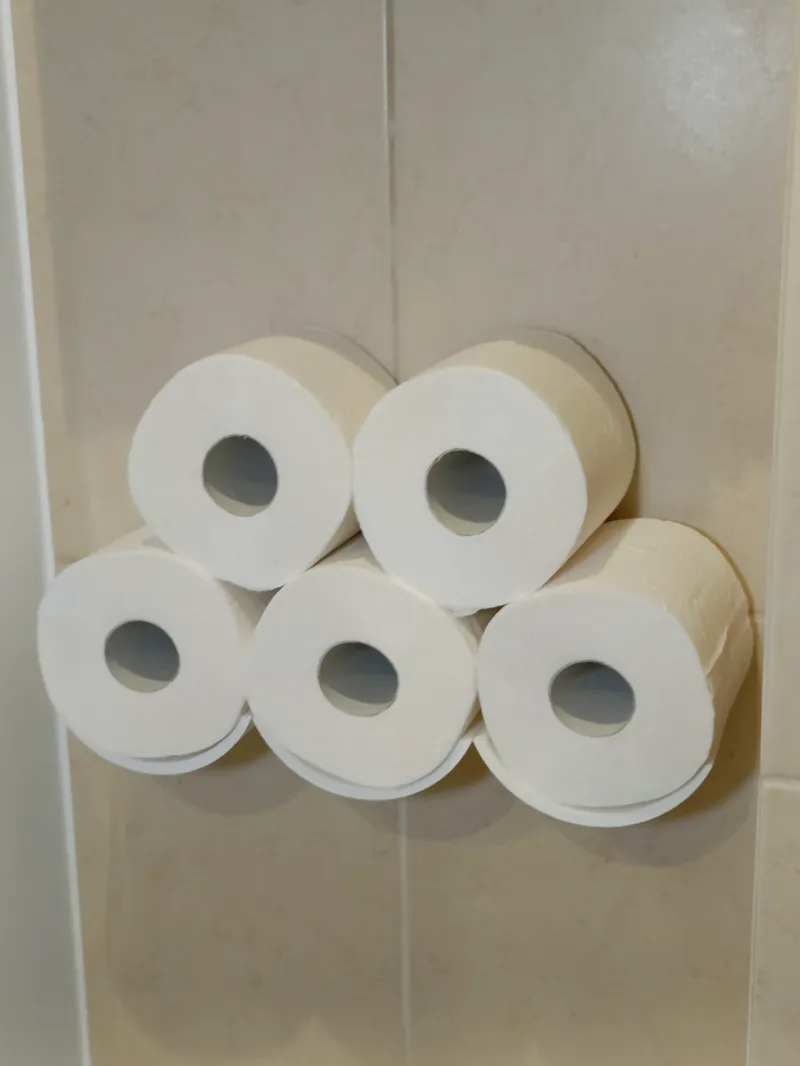 Toilet paper shelf