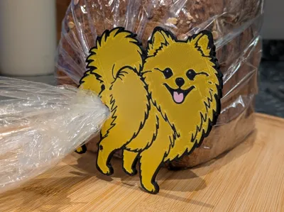 Pomeranian Bread Bag Clip