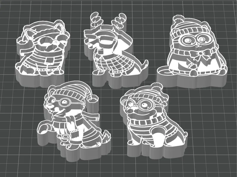 Christmas minion inspired pets cookie cutters